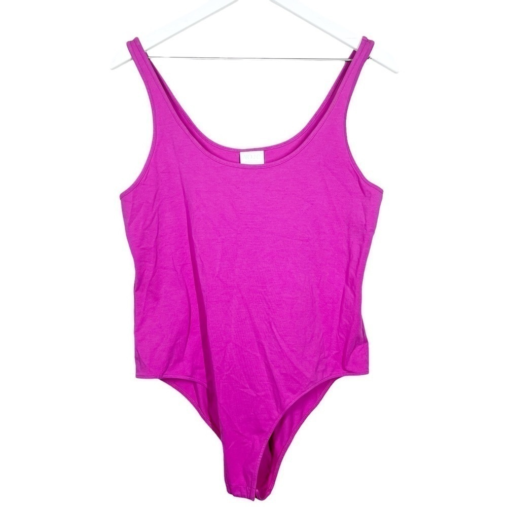 Abound Nordstrom Hot Pink Barbiecore Cotton Sleeveless Tank Bodysuit Size XL